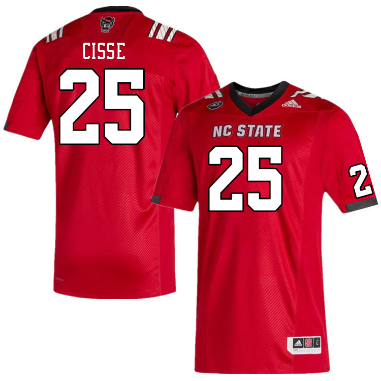 Men #25 Brandon Cisse North Carolina State Wolfpacks College Football Jerseys Stitched-Red